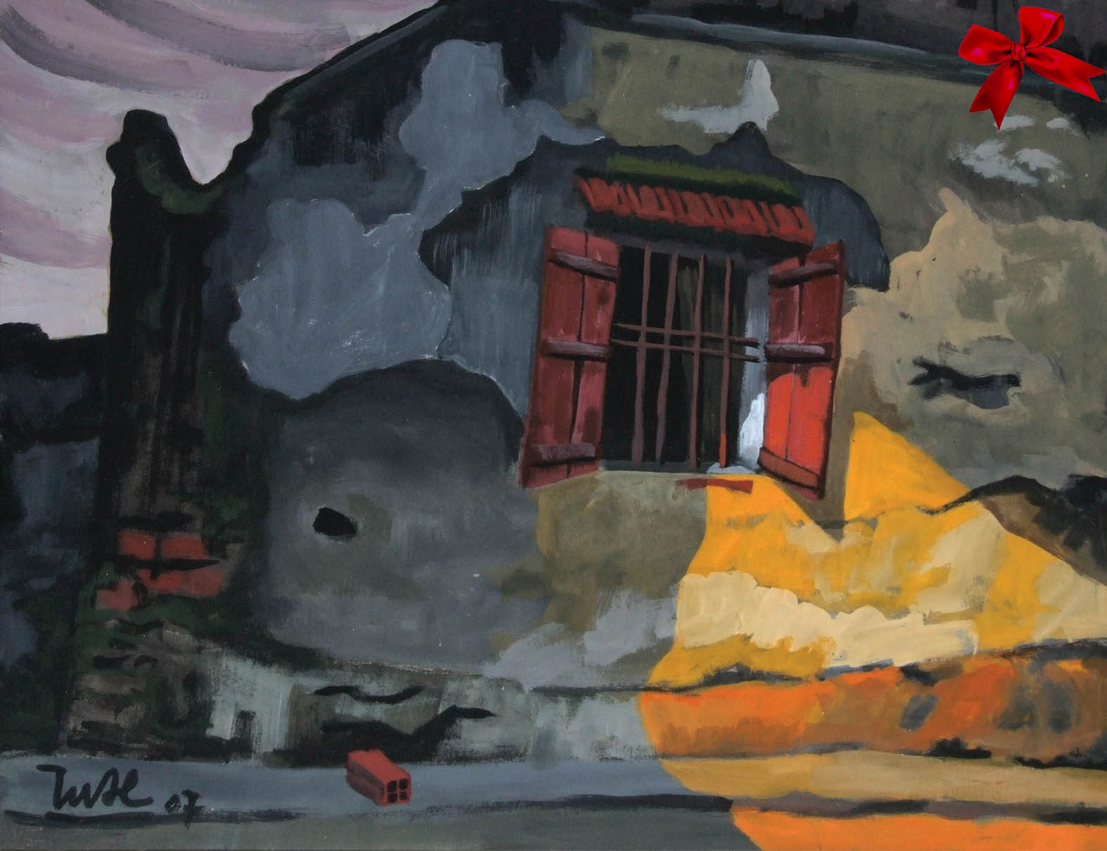 Cửa sổ màu đỏ